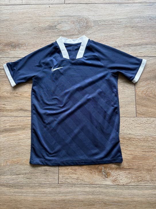 Nike Dri-Fit Voetbalshirt - Donkerblauw Maat L (kind), Kinderen en Baby's, Ophalen of Verzenden, Zo goed als nieuw, Jongen of Meisje