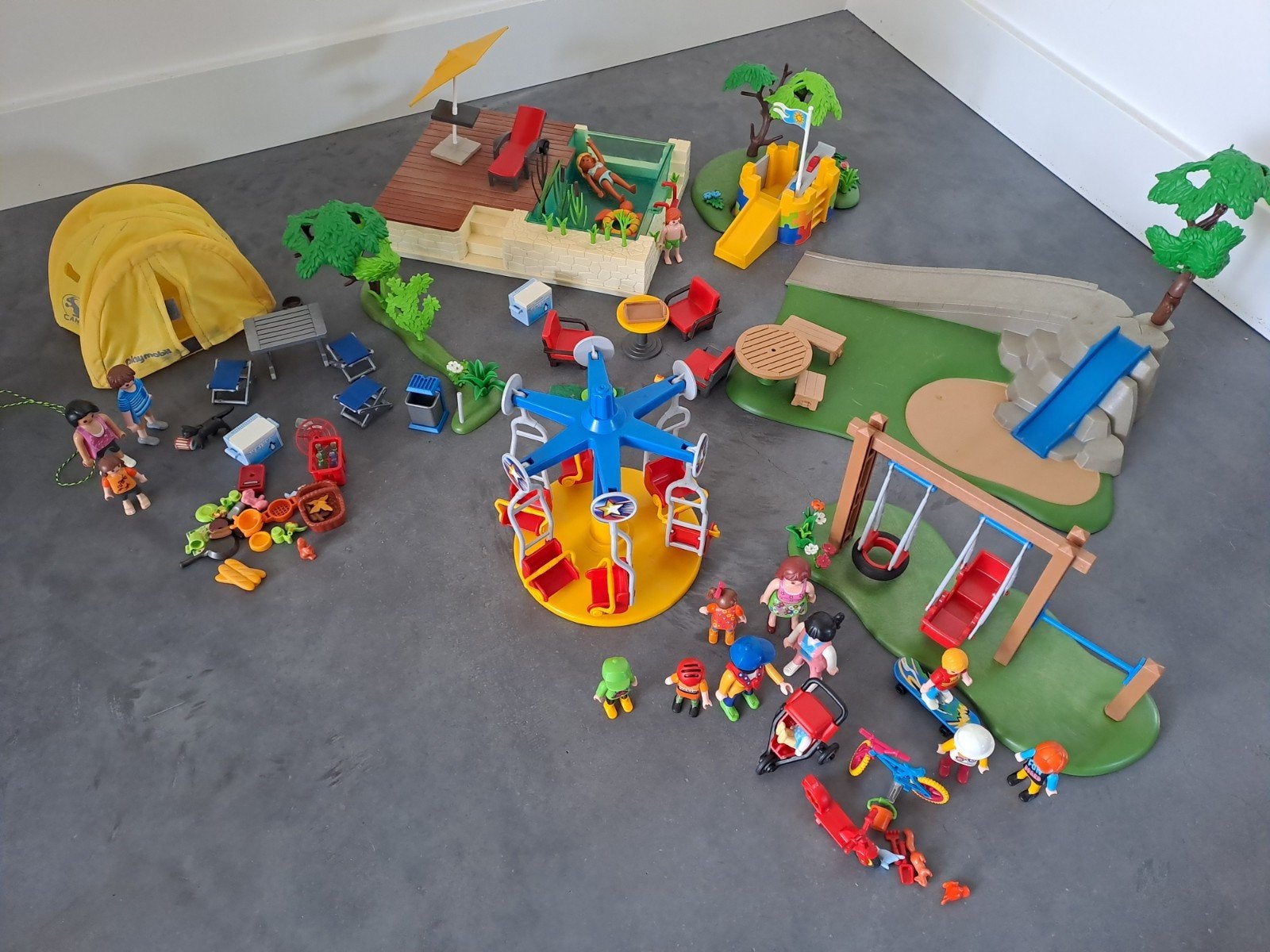 Grote Playmobil Speeltuin, Kermis en Camping Set, Ophalen of Verzenden, Gebruikt, Jongen of Meisje