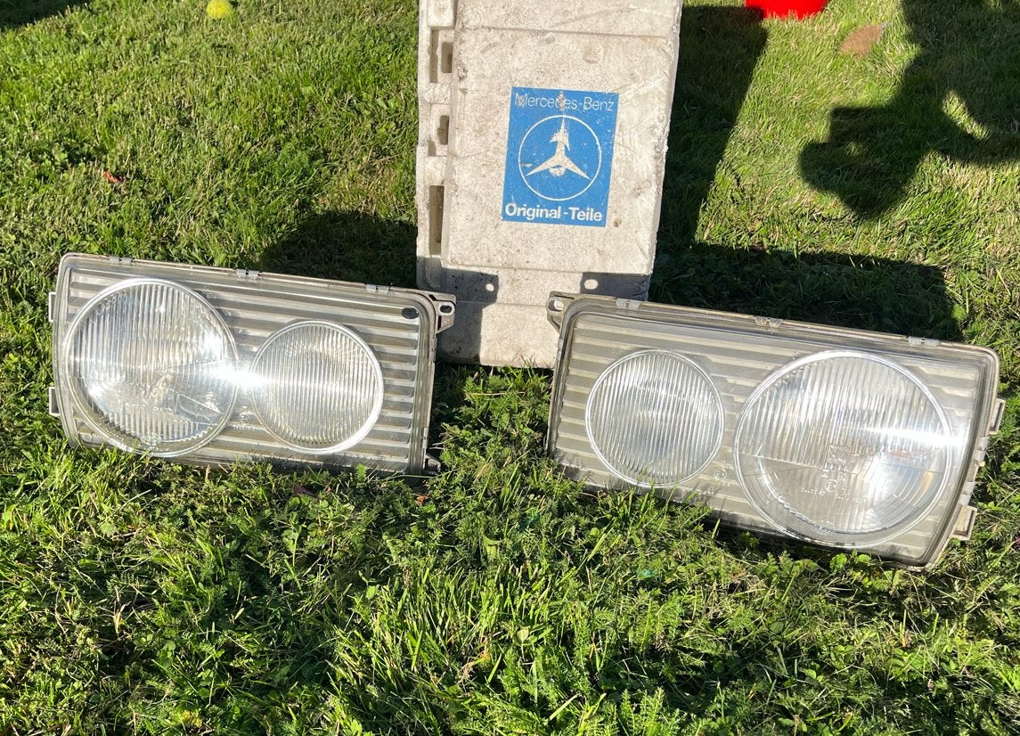 Mercedes-Benz W123 Koplampen Set (Links & Rechts), Auto-onderdelen, Ophalen of Verzenden, Gebruikt, Mercedes-Benz