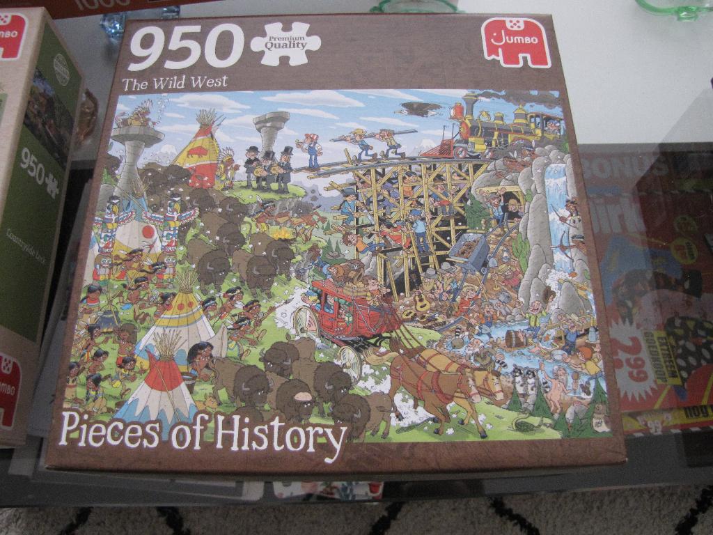 The Wild West Legpuzzel van Pieces of History van Jumbo, Ophalen, 500 t/m 1500 stukjes, Zo goed als nieuw, Legpuzzel