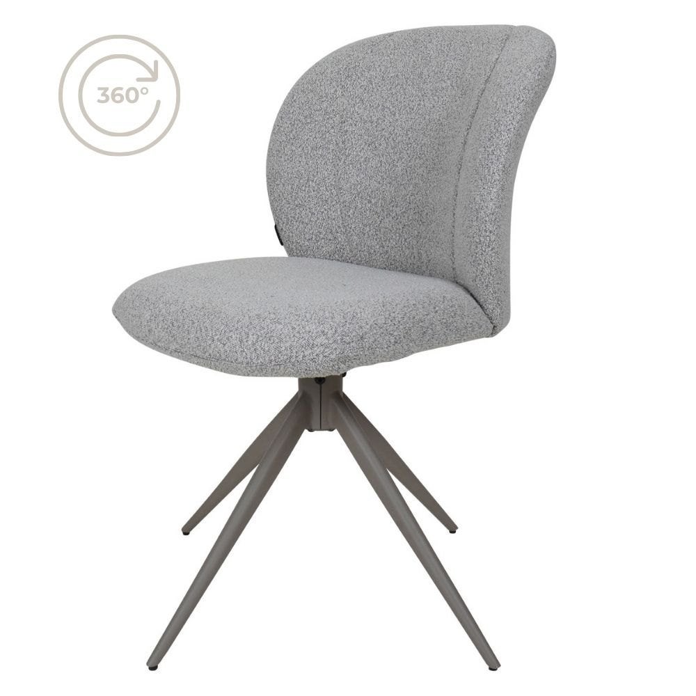 draaibare eetkamerstoel bouclé – 4 kleuren – €129, Overige kleuren, Verzenden, Nieuw, Stof