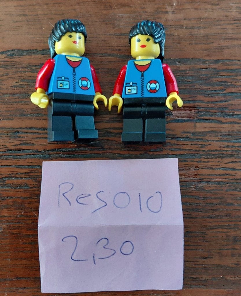 2x Minifigure res010 Coast Guard, City, Lego, Ophalen of Verzenden, Zo goed als nieuw