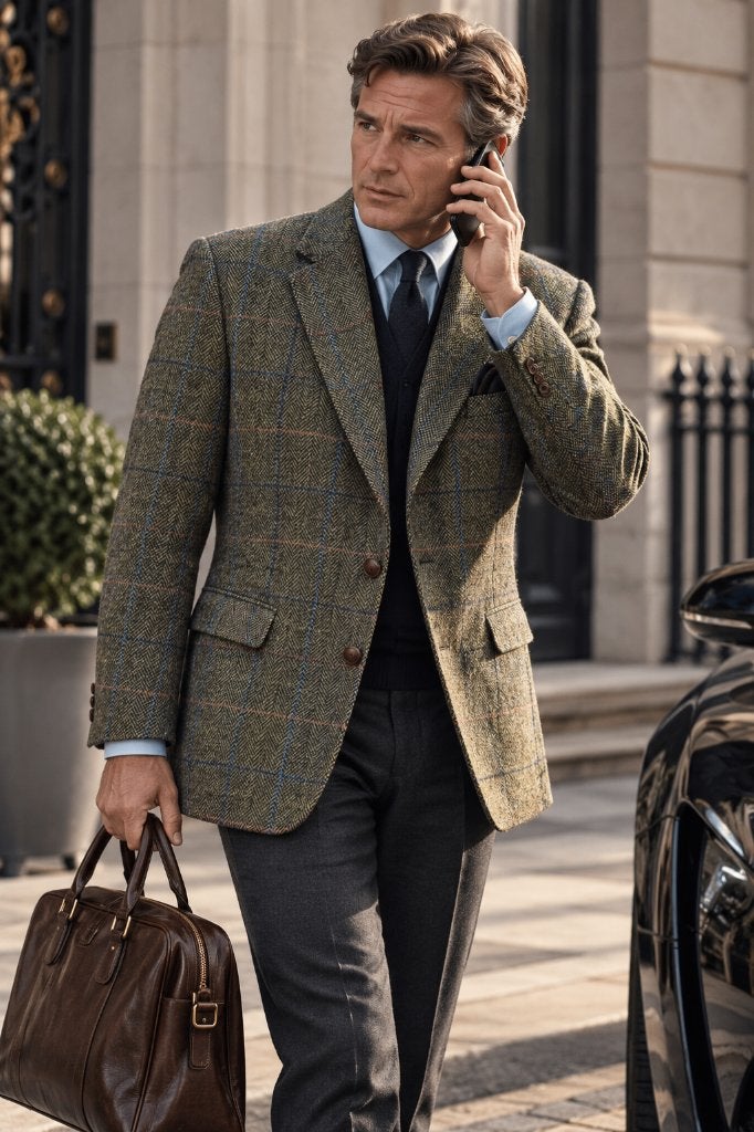 Harris Tweed blazer colbert maat 50/52 top!, Harris Tweed, Overige kleuren, Maat 48/50 (M), Ophalen of Verzenden
