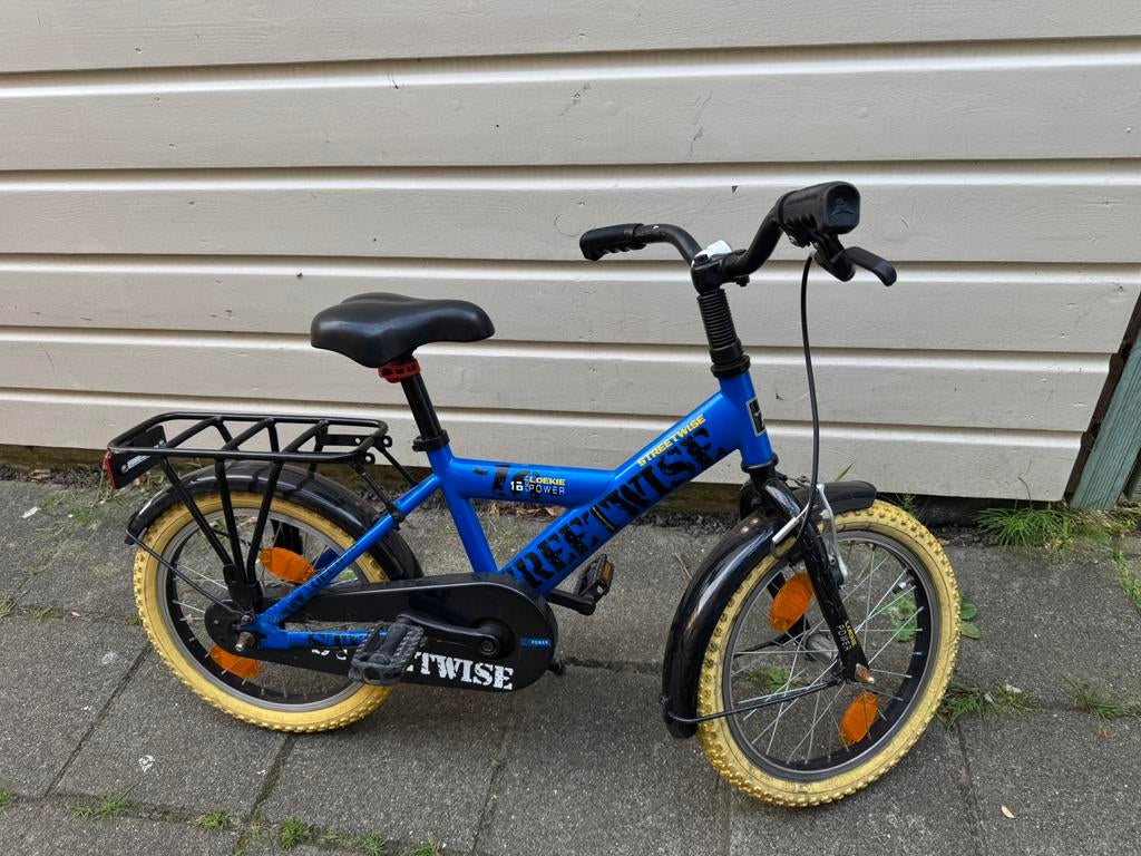 16 inch jongensfiets, Fietsen en Brommers, Fietsen | Kinderfietsjes, Ophalen, Gebruikt, Terugtraprem, 16 tot 20 inch
