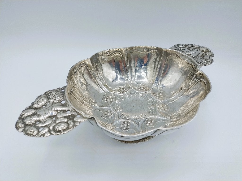 Zilveren brandewijnkom, Bolsward / Sneek, ca. 1740, Verzenden, Zilver