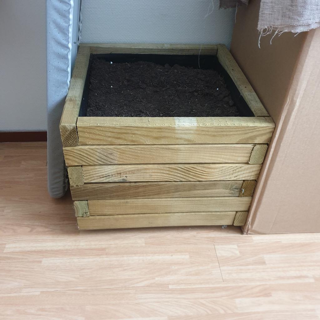 Plantenbak voor buiten met Worteldoek Geimpregneerd nieuw, Ophalen of Verzenden, Zo goed als nieuw, Hout