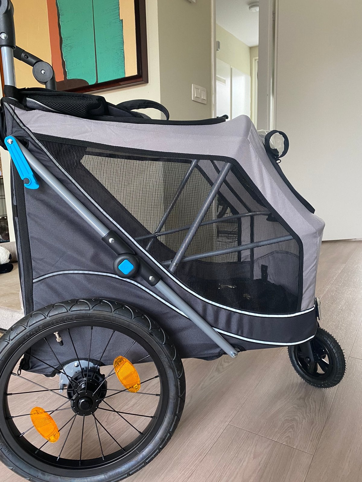 Trixie Hondenfietskar medium zgan incl. Frontwiel, Fietsen en Brommers, Fietsaccessoires | Aanhangers en Karren, Ophalen, Zo goed als nieuw