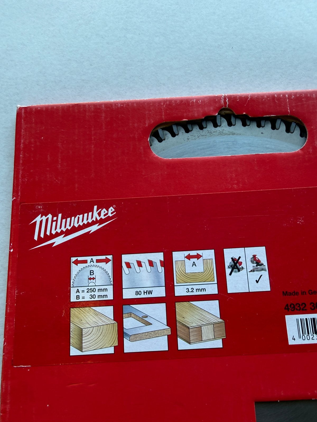 Milwaukee Cirkelzaagblad 250mm 80 tanden, Ophalen, Cirkelzaag, 70 mm of meer, Nieuw