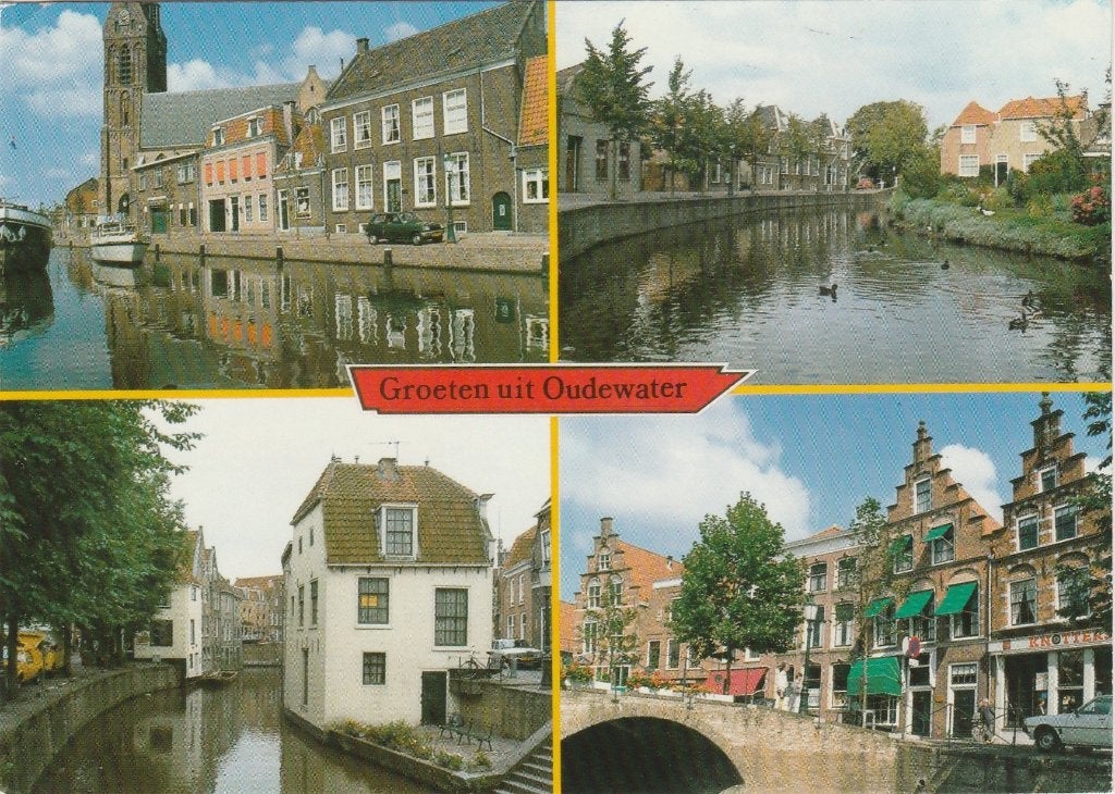 OUDEWATER Kade Kerk Haven Gevels Groeten, Verzenden, 1980 tot heden, Gelopen, Utrecht