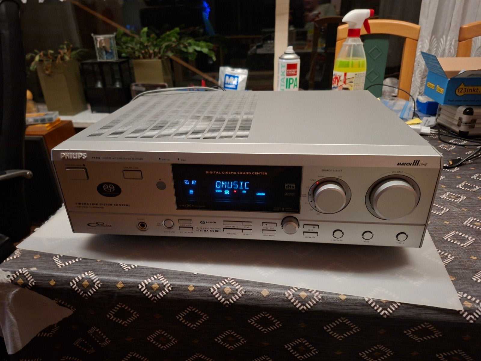 Philips FR966 Digitale Cinema Sound Receiver, Gebruikt, 60 tot 120 watt, Ophalen, Overige merken