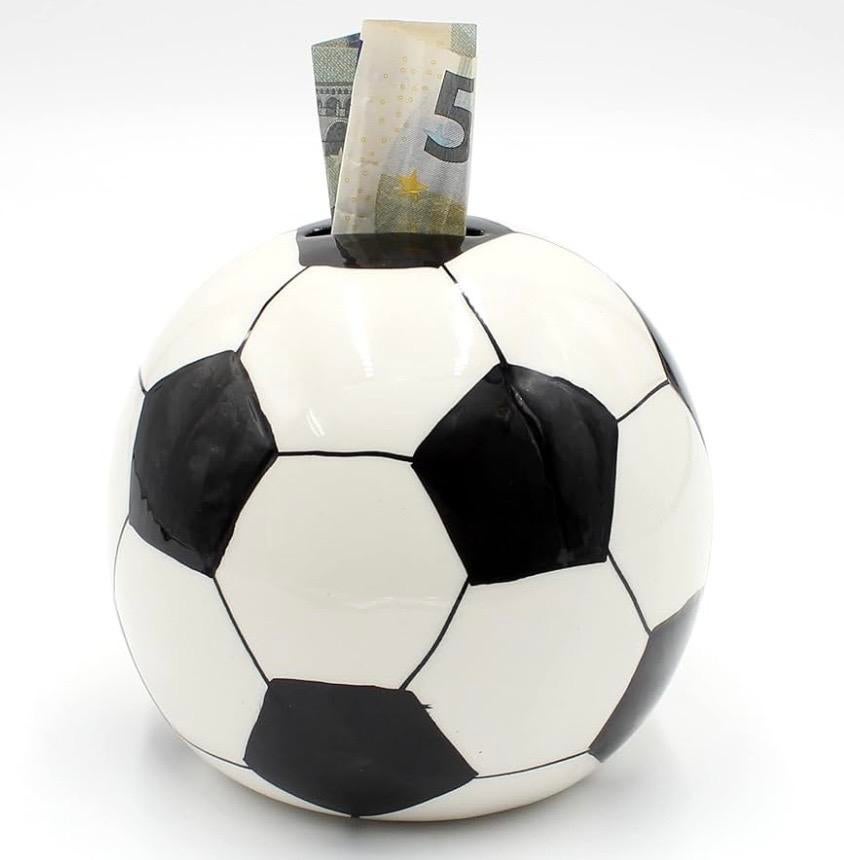 Voetbal spaarpot - Keramiek, Sieraden, Tassen en Uiterlijk, Bedels, Ophalen of Verzenden, Zo goed als nieuw