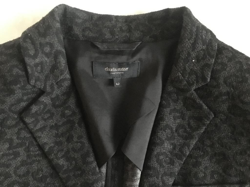 Claudia Strater blazer met dierenprint maat 42, Verzenden, Maat 42/44 (L), Grijs, Gedragen