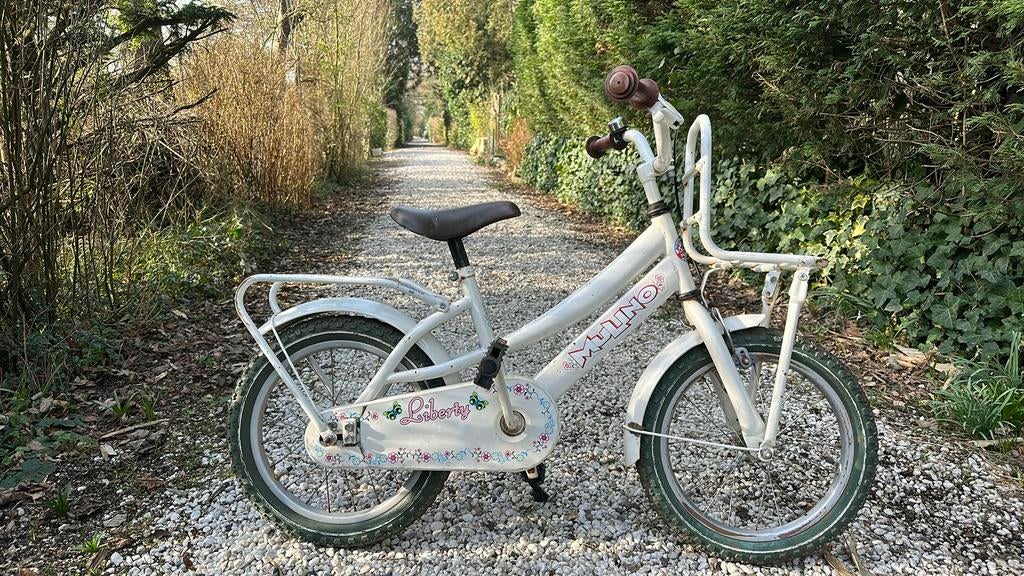 Mulino Liberty kinderfiets 16 inch wit, Ophalen, Gebruikt, 16 tot 20 inch