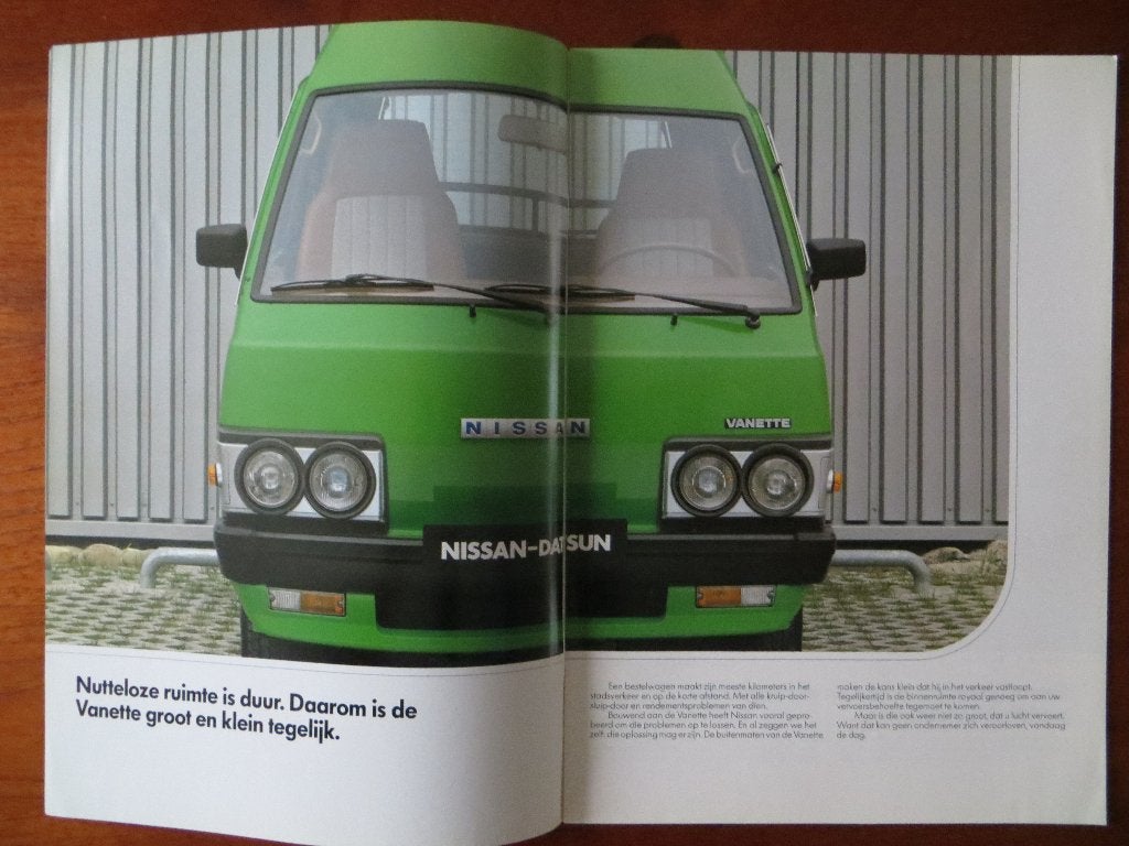 Nissan Vanette, Boeken, Auto's | Folders en Tijdschriften, Ophalen of Verzenden, Nieuw, Nissan