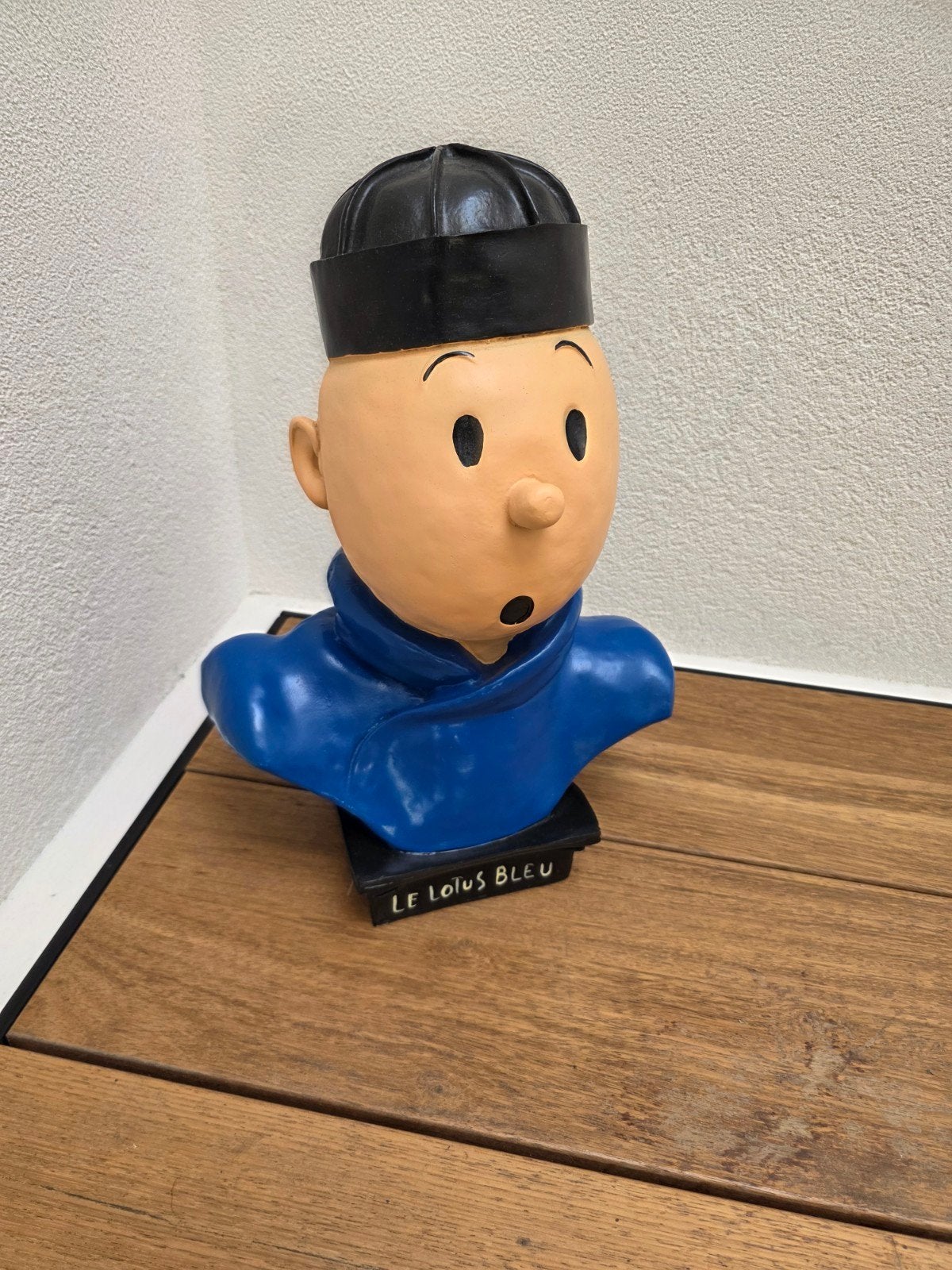 Kuifje Buste: Le Lotus Bleu - Uniek Verzamelobject, Buste, Kunststof, Ophalen of Verzenden, 20 - 50 cm