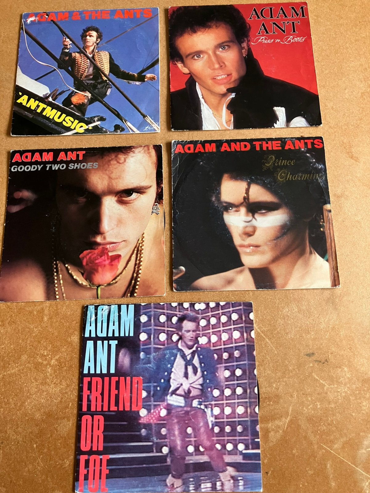 5 singles Adam Ant, Gebruikt, Verzenden, 7 inch, Pop