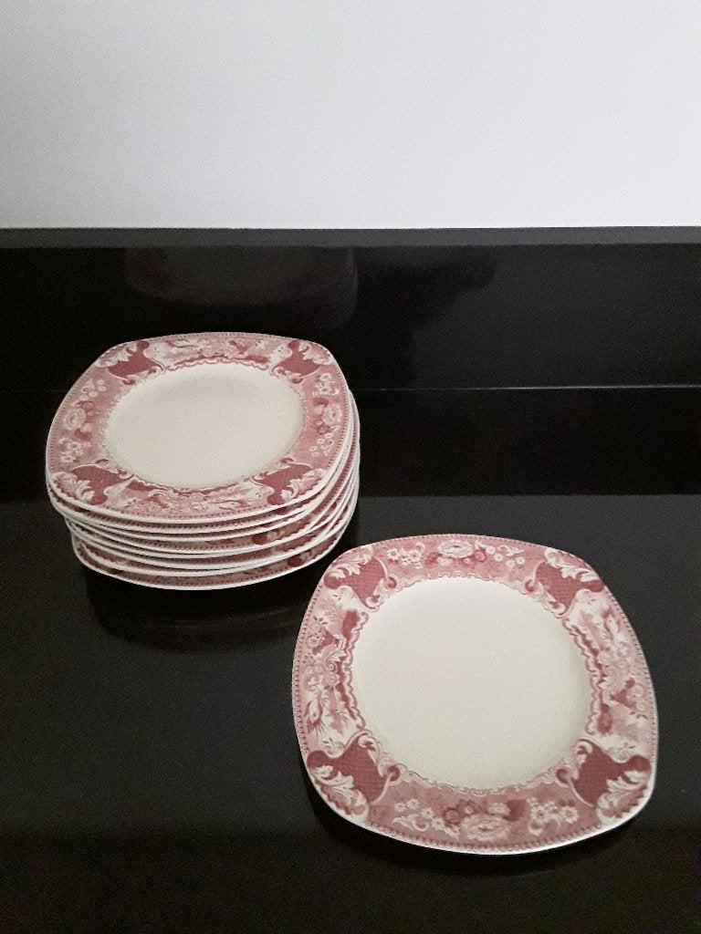 Sc Maestricht Victoria rood gebaksbordjes, Overige merken, Verzenden, Zo goed als nieuw, Bord(en)