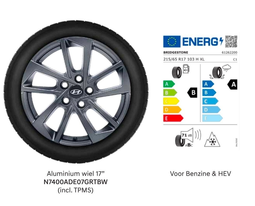 GEZOCHT Winterbandenset Hyundai Tucson HEV 2024 NX4 (incl. T, Ophalen of Verzenden, Gebruikt, Hyundai