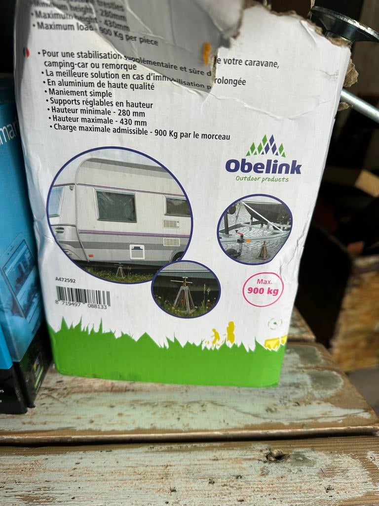 Obelink Stelpoten Caravan Camper - Max 900 KG, Ophalen of Verzenden, Nieuw