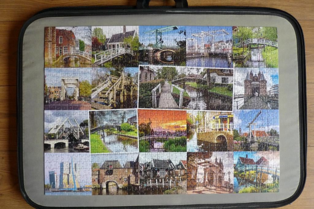 Tuckers puzzel '' DE BEKENDSTE BRUGGEN VAN NEDERLAND '' 1000, Hobby en Vrije tijd, Ophalen of Verzenden, 500 t/m 1500 stukjes