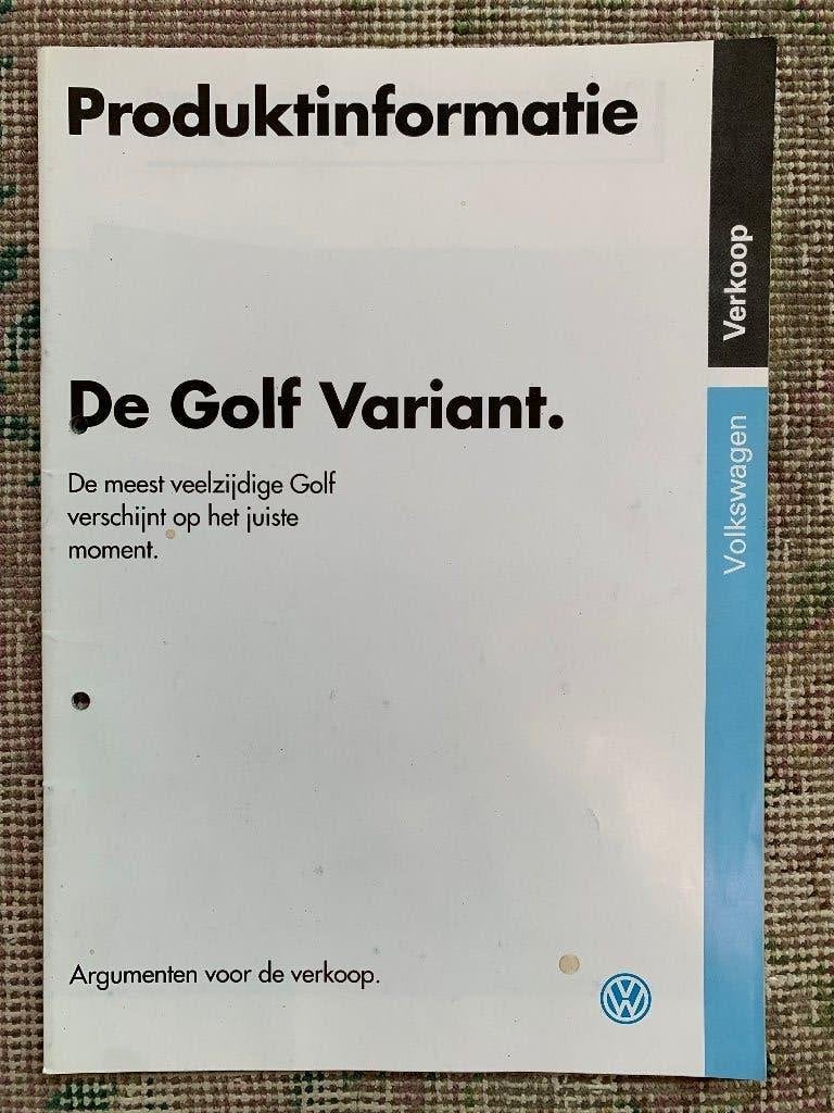 Product informatie brochure Volkswagen Golf Variant 1993, Volkswagen, Nieuw, Ophalen of Verzenden, Volkswagen