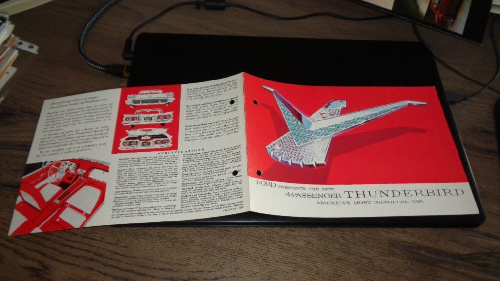 ZELDZAME USA Folder FORD THUNDERBIRD  ,  1958, Verzenden, Gelezen, Ford
