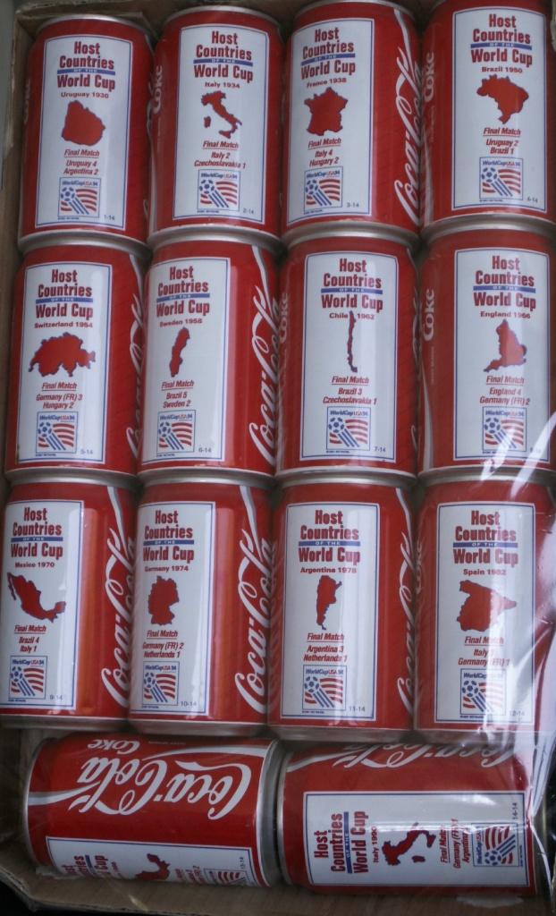 Complete set 14 coca cola blikjes World Cup USA 1994 Coca-Co, Ophalen of Verzenden, Zo goed als nieuw