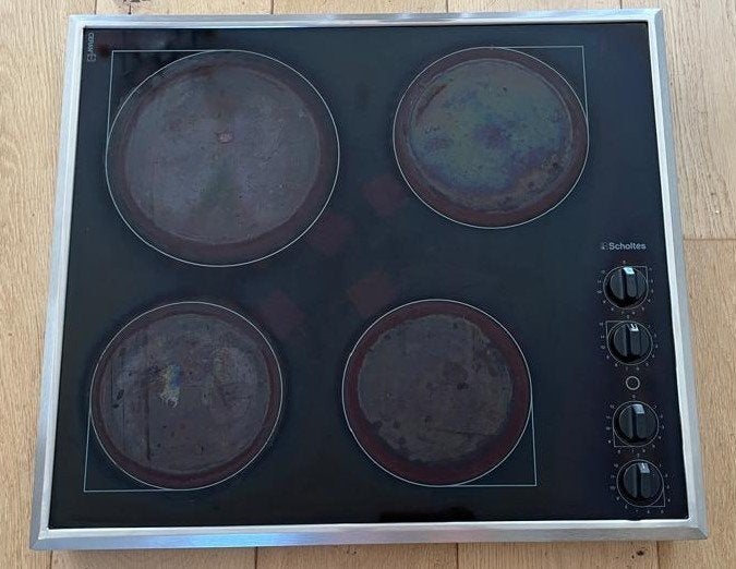 Scholtes inbouw kookplaat, Witgoed en Apparatuur, Kookplaten, Ophalen, Gebruikt, Keramisch, 4 kookzones