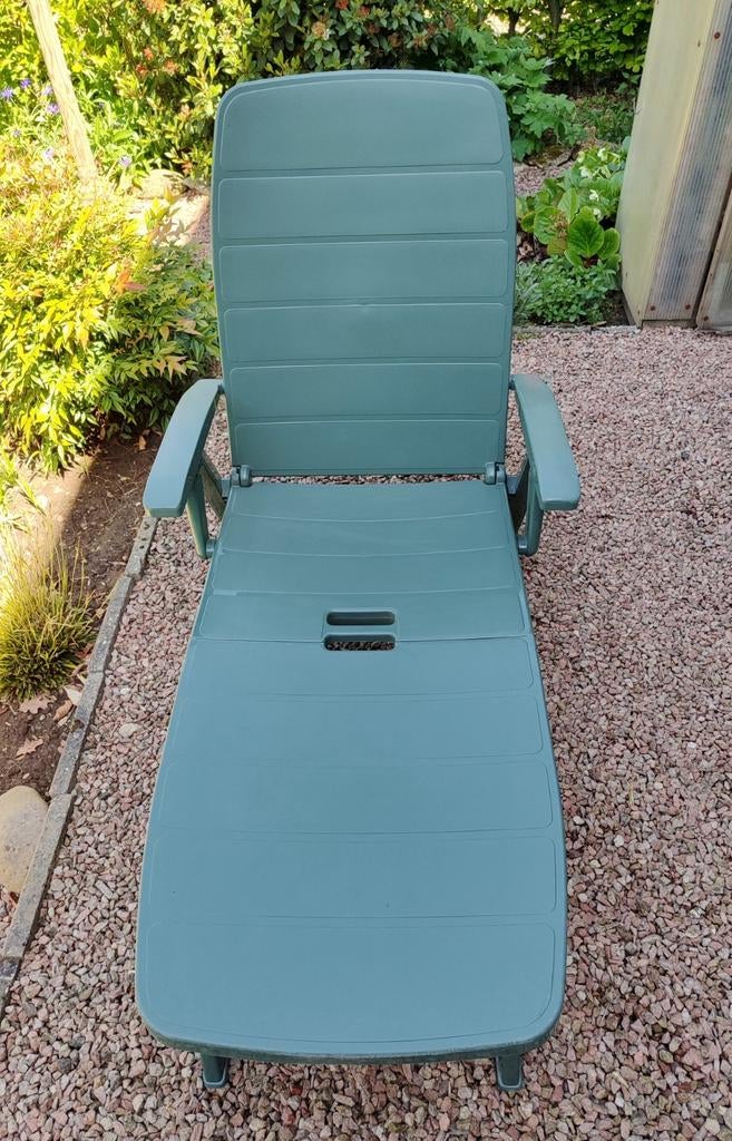 Ligstoel - Ligbed - Tuinstoel - Groen - Inklapbaar - Afhalen, Tuin en Terras, Ligbedden, Ophalen, Gebruikt, Kunststof, Inklapbaar
