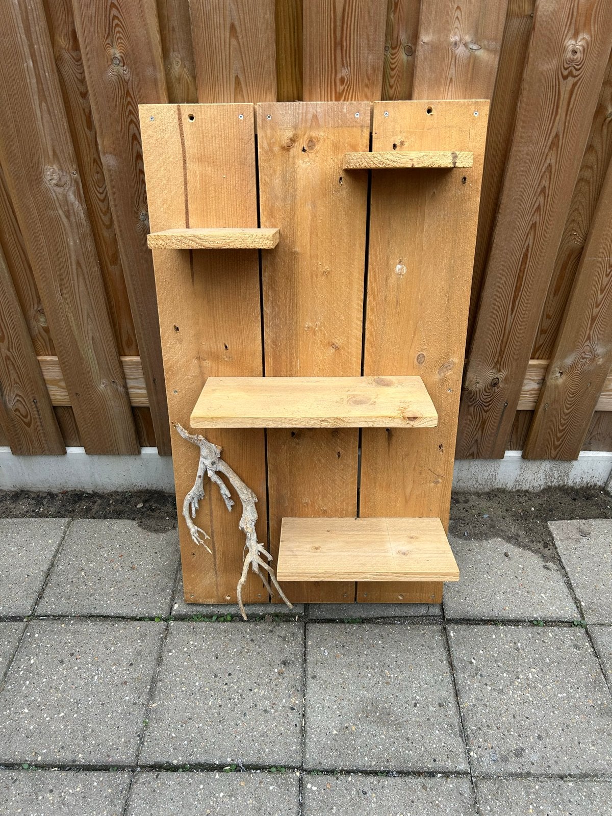 Houten wandplank / plantenrek van steigerhout, Ophalen, Gebruikt