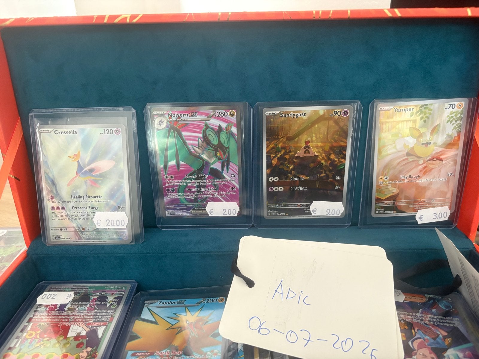 Pokémon Kaarten Collectie: Cresselia, Noivern, Sandygast, Ya, Ophalen of Verzenden, Zo goed als nieuw, Meerdere kaarten