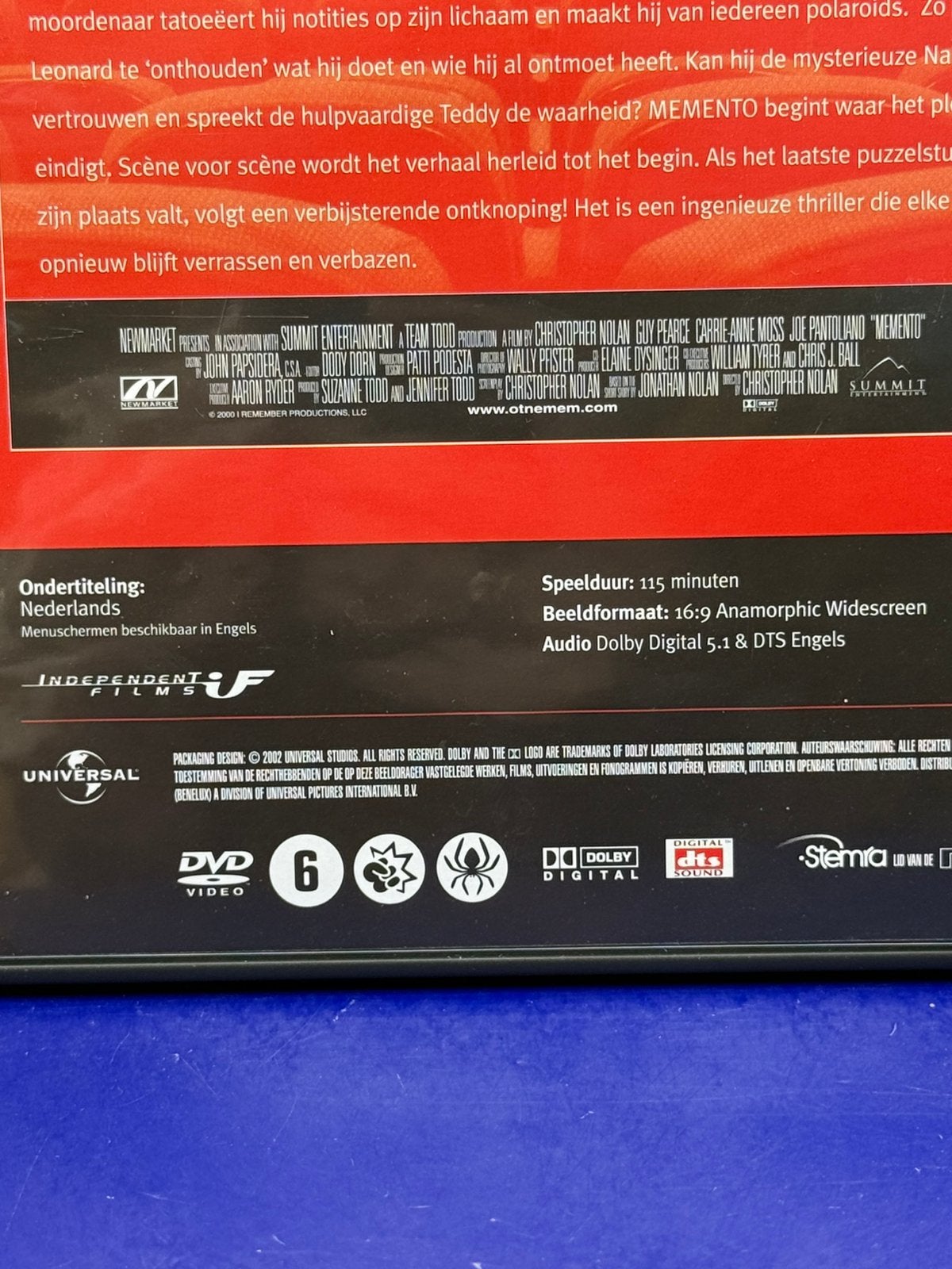 Memento originele Dvd NLO ZGAN, Verzenden, Zo goed als nieuw, Nederlands