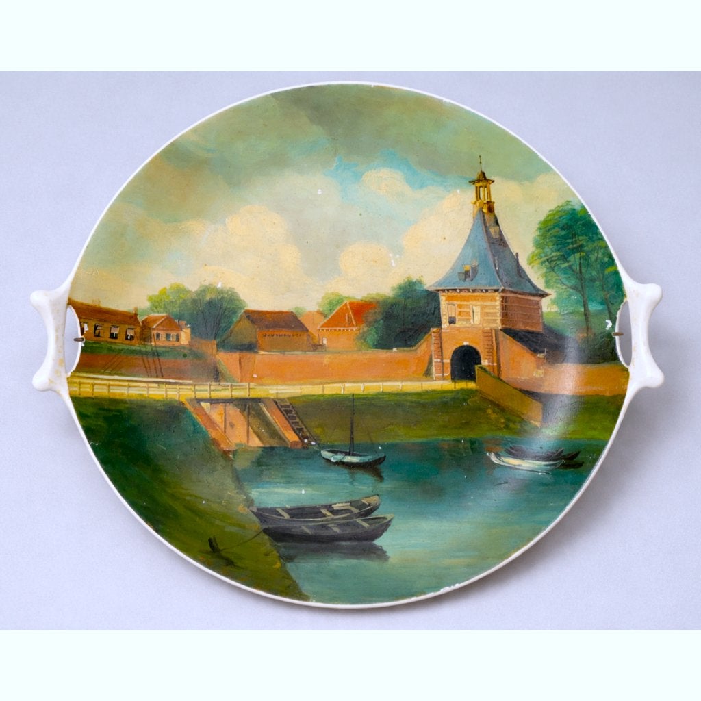 Wandbord Hutschenreuther met oortjes. Porseleinen Bavaria, Antiek en Kunst, Ophalen of Verzenden