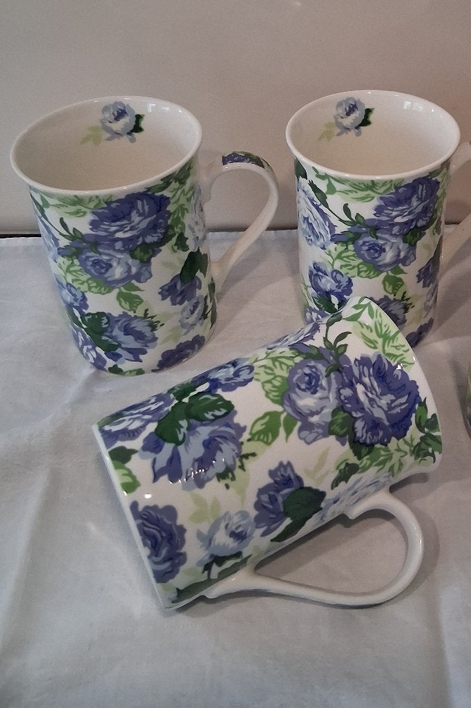 Arzberg Retsch mokken met blauwe bloemen *eureka*, Huis en Inrichting, Arzberg, Ophalen of Verzenden, Zo goed als nieuw, Overige stijlen