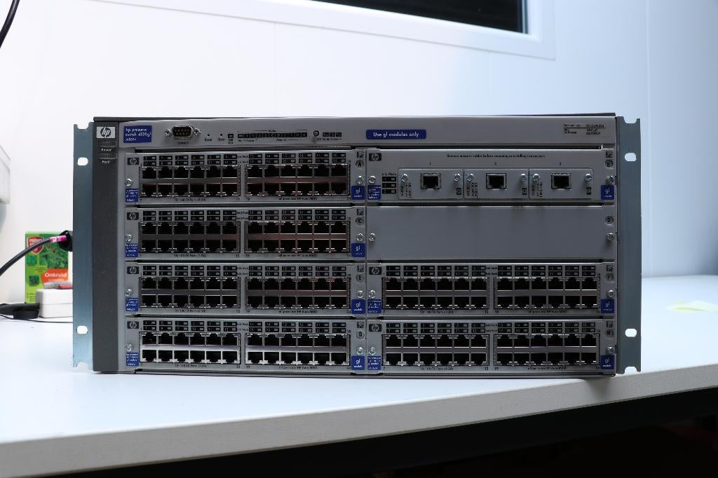 HP Procurve 4108gl netwerkswitch 144 poorts, Ophalen of Verzenden, Gebruikt
