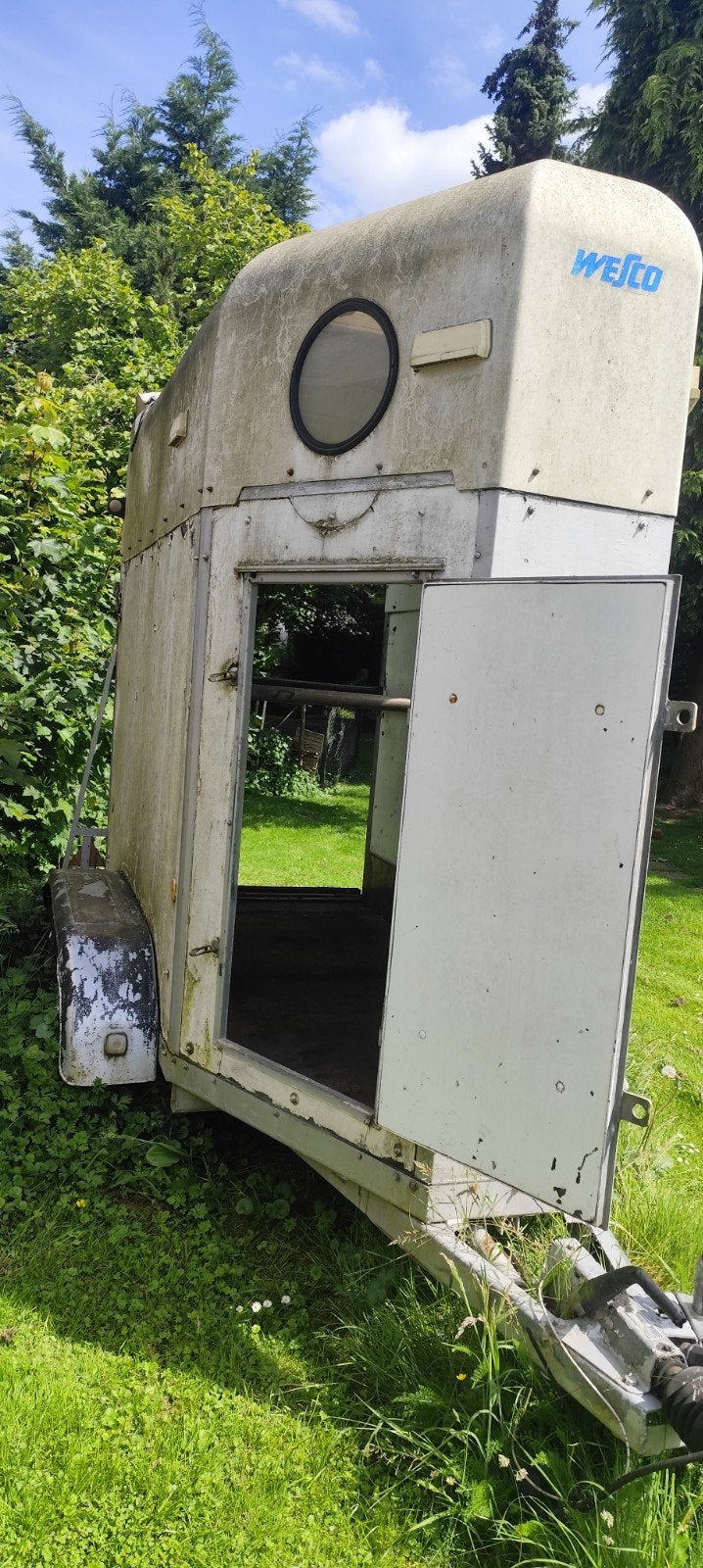 Wesco 1 paard trailer, opknapper, Ophalen, Gebruikt, Hout, 1-paards trailer
