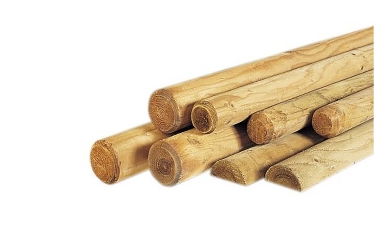 Palen Geïmpregneerd Ø 6 - Vanaf €1,90, Tuin en Terras, Palen, Balken en Planken, Ophalen, 250 cm of meer, Palen