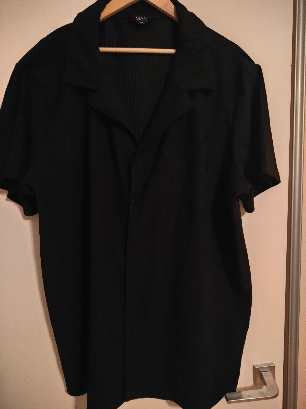 Zwart BoohooMAN overhemd, maat 3XL, Zwart, Ophalen of Verzenden, Zo goed als nieuw, Overige halswijdtes