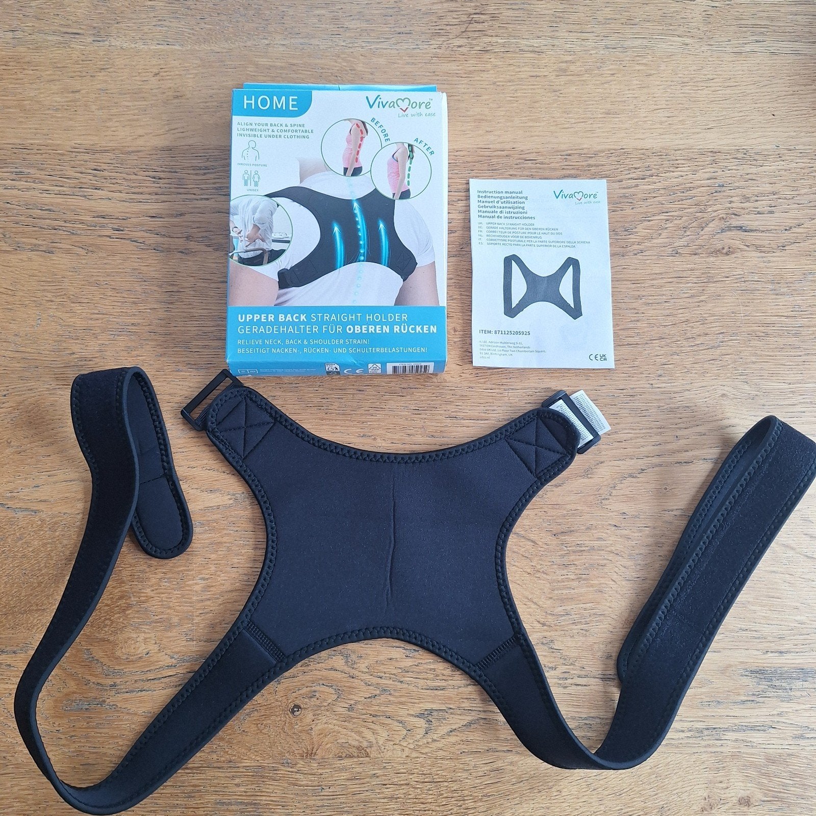 Vivamore Rugbrace Rug- Postuur- Houding Corrector, Ophalen of Verzenden, Zo goed als nieuw, Overige typen
