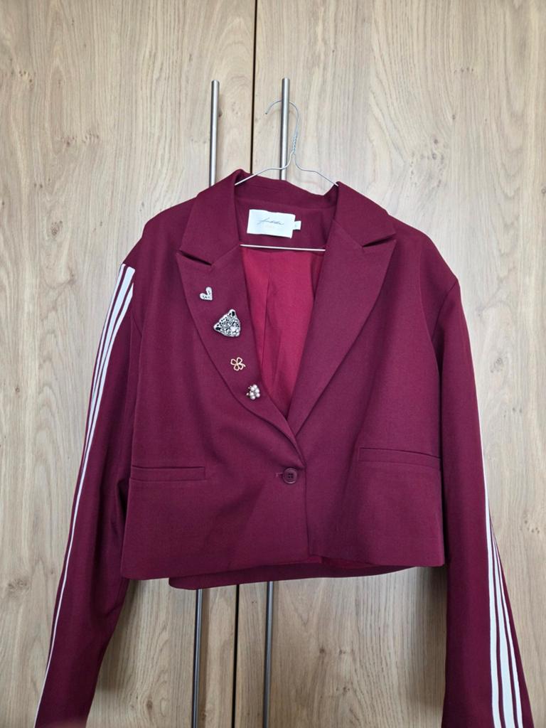 Korte blazer, Ophalen of Verzenden, Zo goed als nieuw, Maat 38/40 (M), Rood