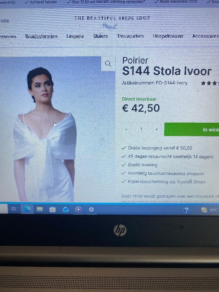 trouwkleding, Ophalen, Zo goed als nieuw, Overige kleuren, Accessoires