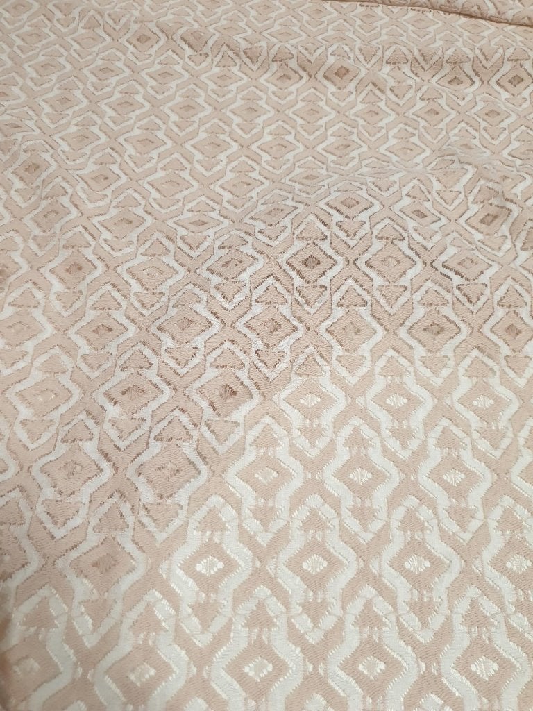 kant zalm/wit stretch (11300), Meerkleurig, 120 cm of meer, Ophalen of Verzenden, Kant