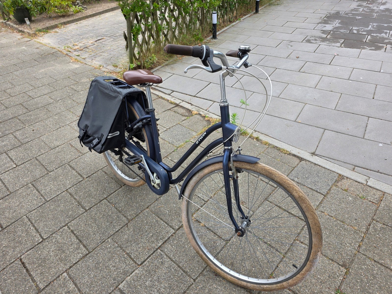 B'TWIN Elops 520 stadsfiets, Gebruikt, Velgrem, Versnellingen, 50 tot 53 cm