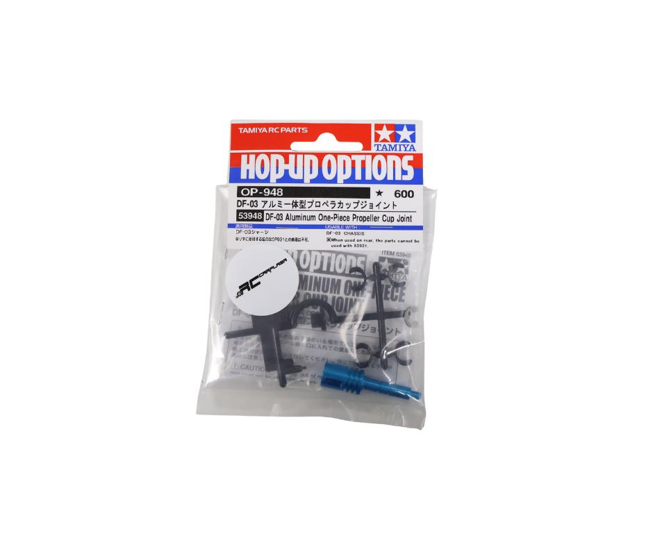 Tamiya 53948 DF-03 Alu Propeller Cup Joint 1p front blue, Ophalen of Verzenden, Nieuw, Overige schalen, Onderdeel