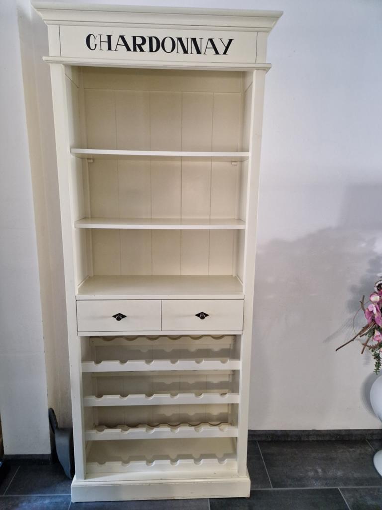 Wijn/flessen kast Chardonnay, Ophalen, Hout, Minder dan 50 cm