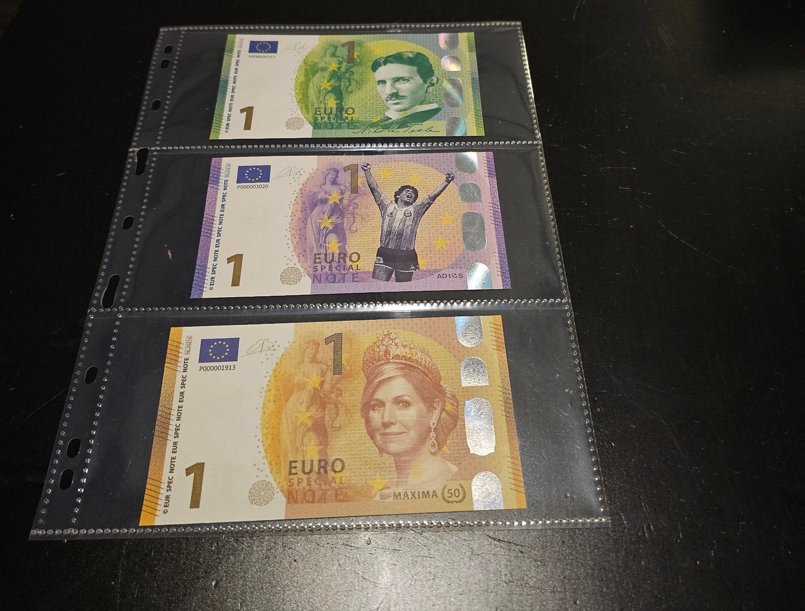 7x Euro Special Note verzameling – Tesla, Máxima, Rembrandt,, Ophalen of Verzenden