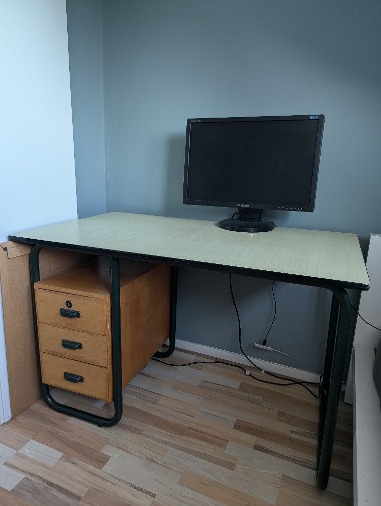 Oud bureau, Ophalen, Groen, Gebruikt, 120 cm