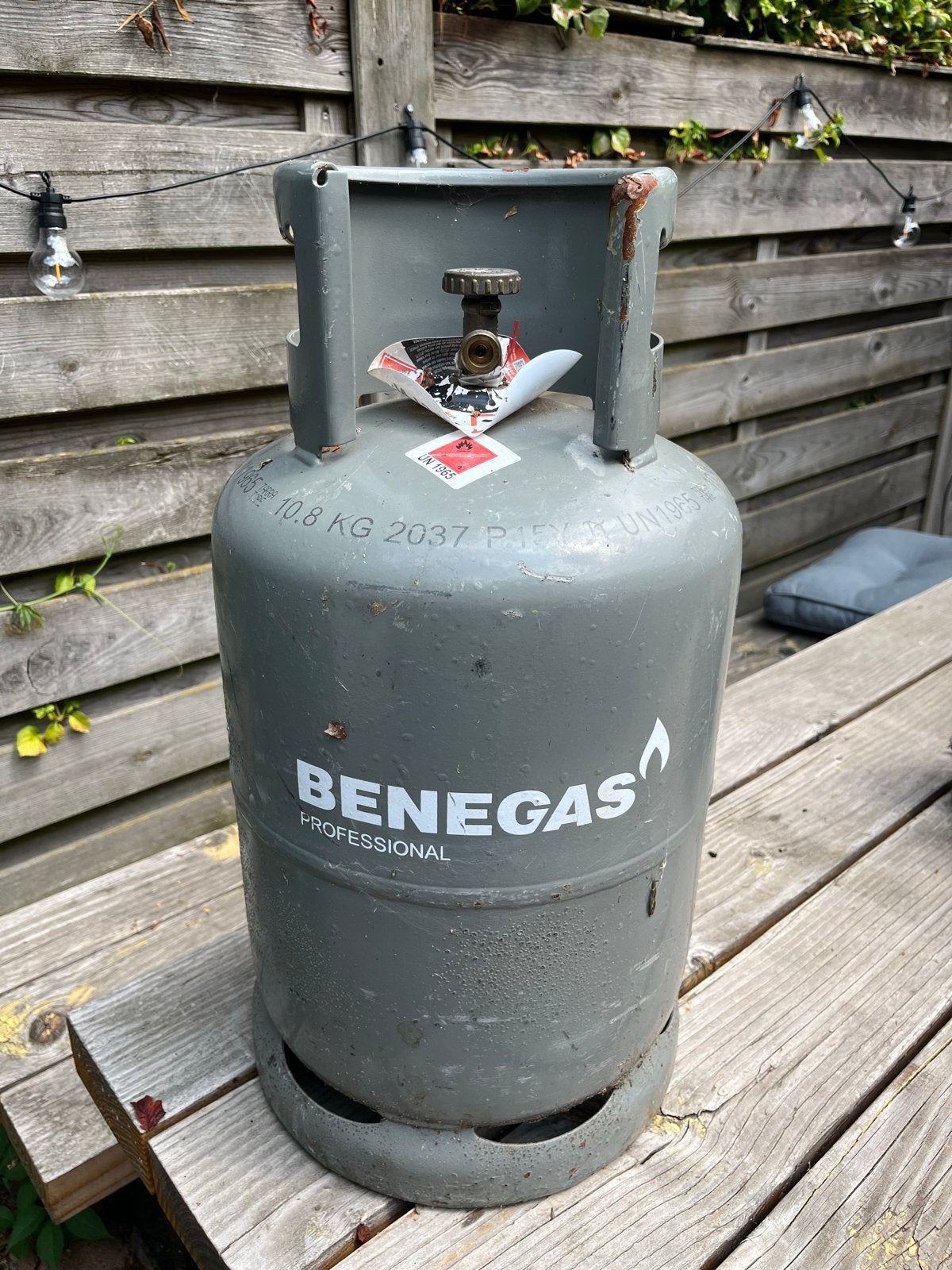 Benegas Professional gasfles 10.5 kg, Ophalen, Gebruikt