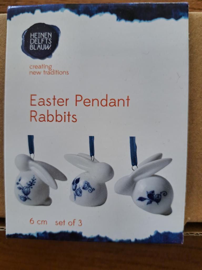 HEINEN DELFTS BLAUW HANGERS HAASJES, Huis en Inrichting, Keuken | Servies, Overige typen, Nieuw, Ophalen of Verzenden, Overige stijlen