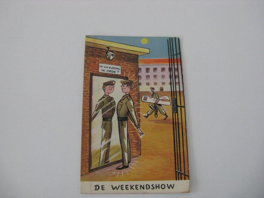1 De Weekendshow.Militair Kaarten Gelopen ansichtkaarten., Ophalen of Verzenden, 1980 tot heden, Gelopen, Overige thema's
